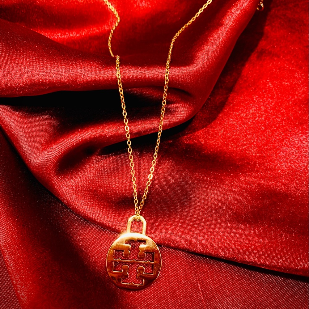 COPY - Tory Burch Logo Charm Necklace